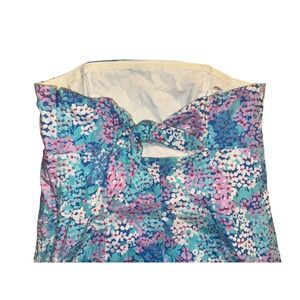 Lilly Pulitzer Floral Strapless FRANCO Dress Bow Detail Party Cocktail Size 8